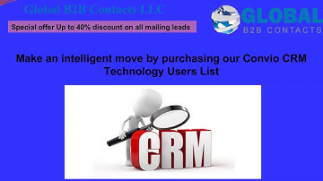 Make an intelligent move by purchasing our Convio CRM Technology Users List