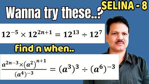 Exponent | How To Find The Value Of N In Exponents | Class 8 |