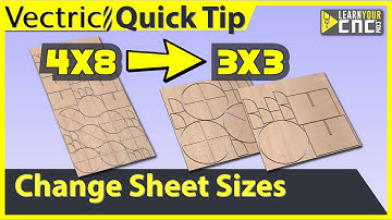 How to resize sheets to fit parts - VCarve, Aspire, & Cut2D Quick Tip
