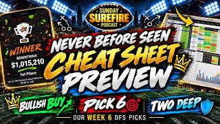 Never Seen Before DFS Cheat Sheet | Sunday Surefire