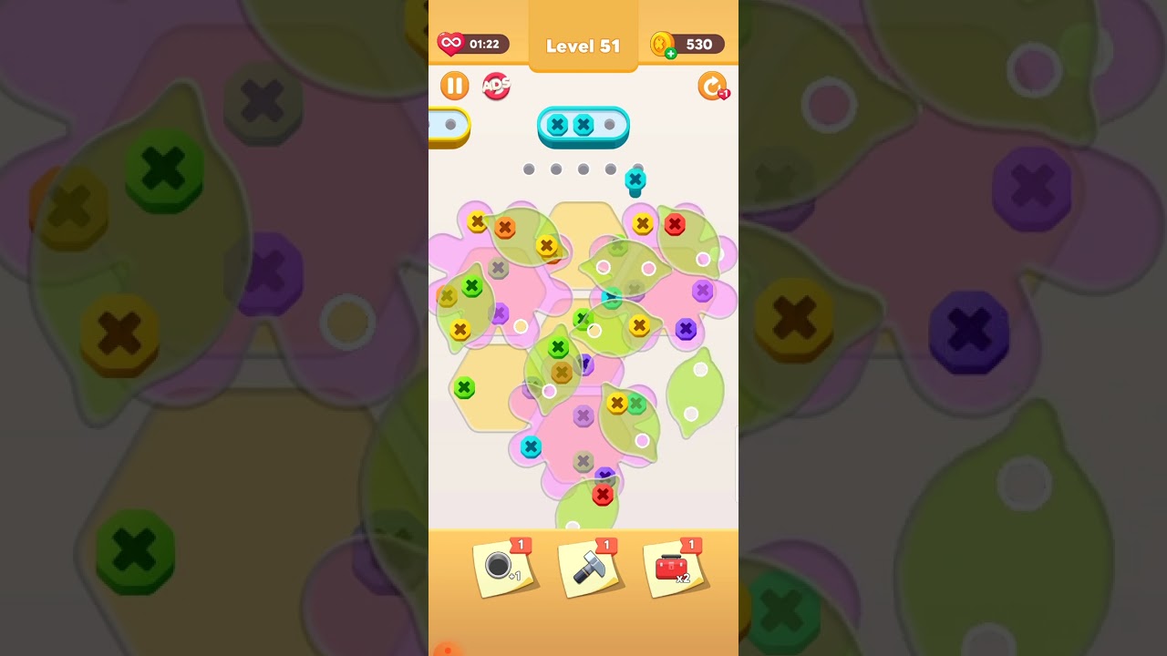 Screw Pin Nuts Jam Puzzle Level 51