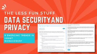 9 Emerging Trends in Grant Management: Data Security, Privacy, and Transparency