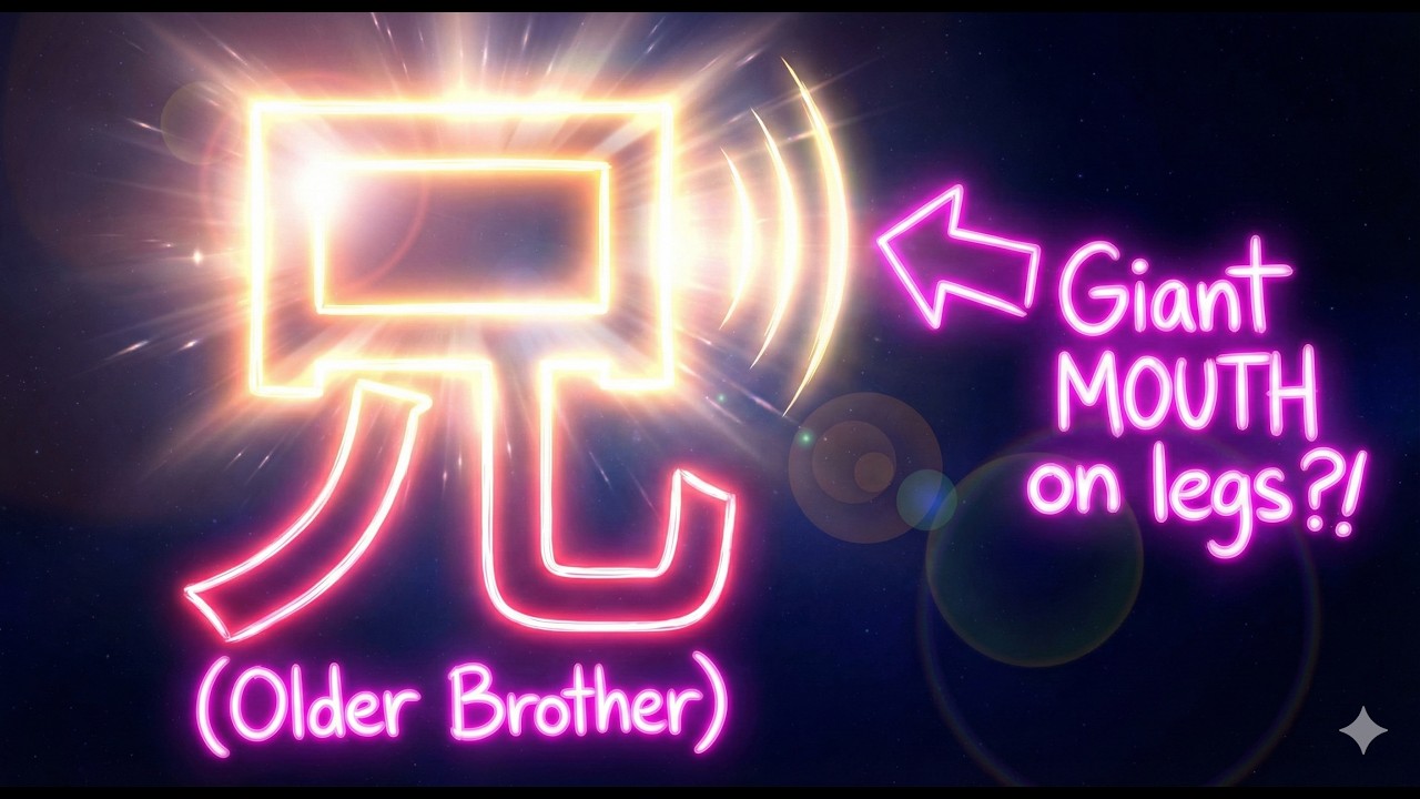 [ Kanji Mystery ] Why is the "Older Brother" Kanji (兄) just a Giant MOUTH on Legs?