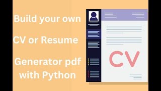 Build a CV or Resume Generator pdf Flask Python With Free Source Code For Resume - Tutorial