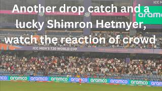 Brad Evans to Shimron Hetmyer,another drop catch by Musekiwa
