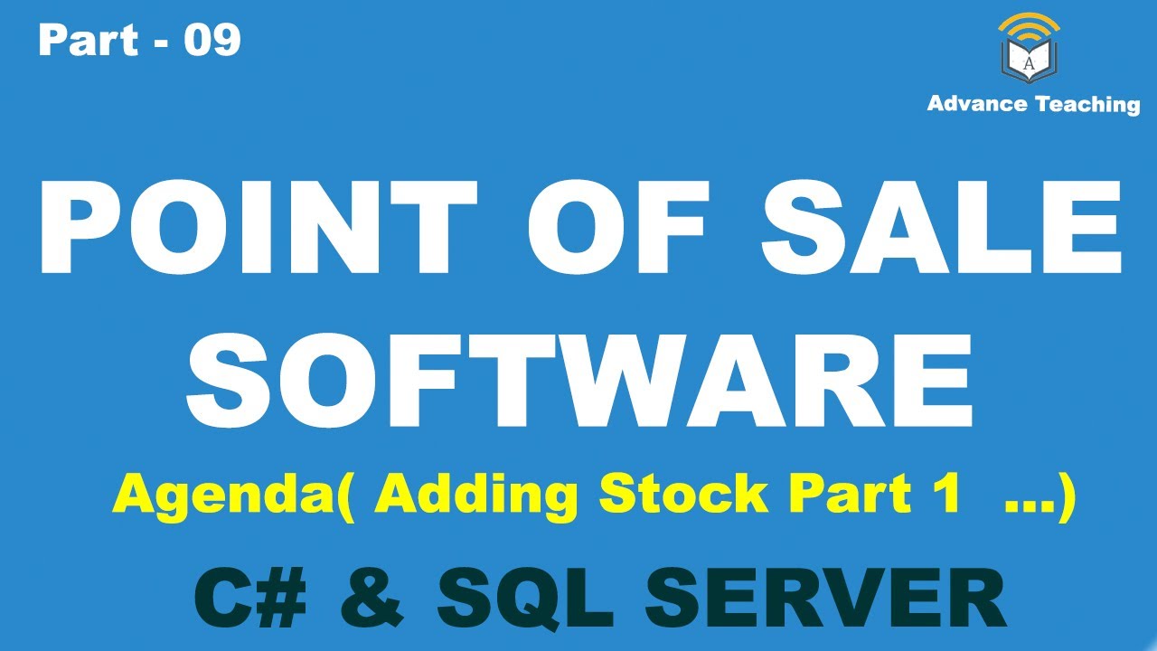 Adding Stock/Goods Quantity Point Of Sale in C# Part 9