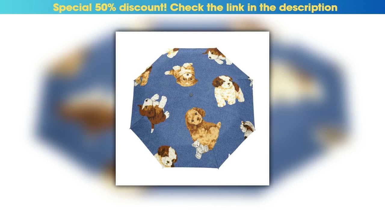 Must Buy Cartoon Dog Animal Folding Umbrella Lovely Pet Puppy Compact Windproof Travel Umbrellas Ra