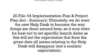 The Incident Record Toolkit