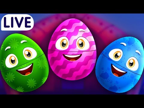 ChuChuTV Surprise Eggs Old MacDonald Had A Farm - Farm Animals, Wild Animals & More For Kids - LIVE