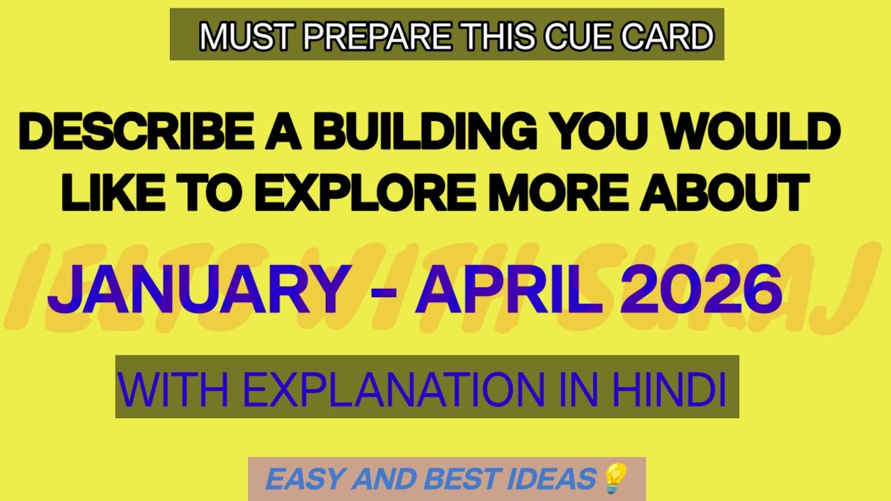 Describe a building you would like to explore more about Cue card Jan-April 2026 with easy ideas