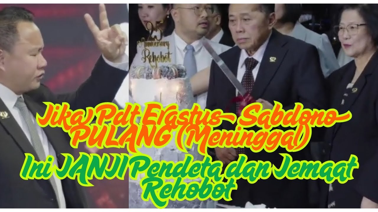 Jika Pdt Erastus Sabdono Pulang (Meninggal), Ini Janji Pendeta dan Jemaat Rehobot
