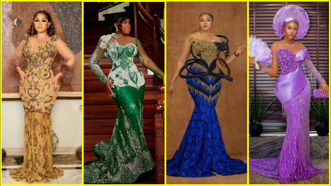 Trendy Cord Lace Styles For Extravagant Owanbe 2023 - Asoebi Guest Fashion