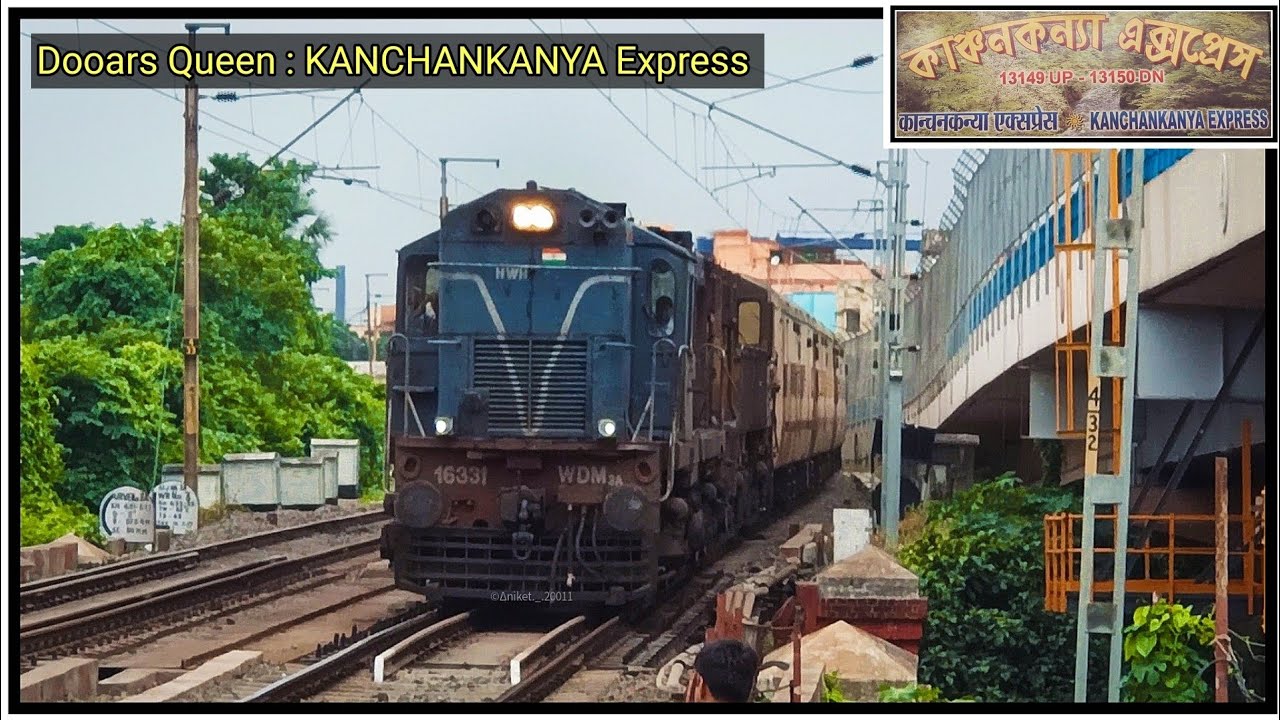2 hours late running KANCHANKANYA Express arriving Baranagar Road for a unscheduled halt !!
