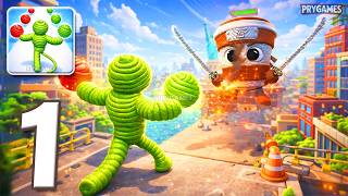 Rope Man Run: Yarn Hero Game - Gameplay Walkthrough Part 1 - Grow Rope Giant (Android, iOS) screenshot 4