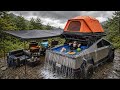 Camping in a Cybertruck Truck-Bed Pool 🏊
