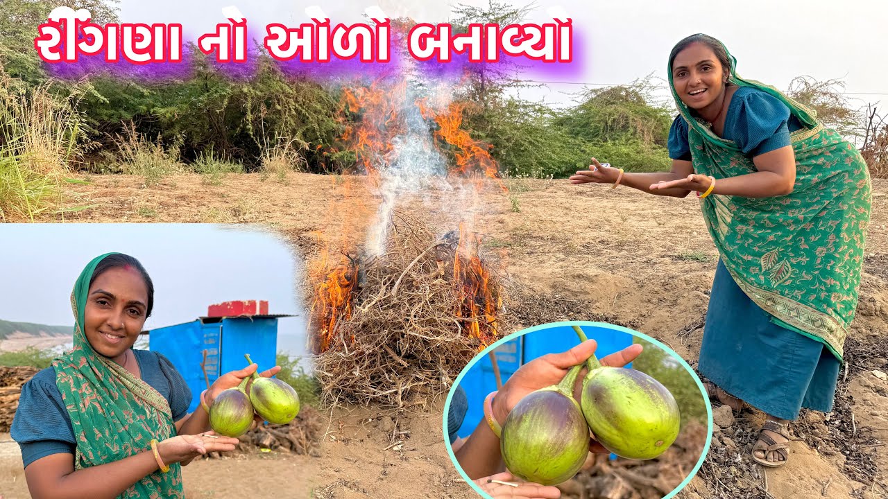 રવિવાર ના દીવસે રીંગણા નો ઓળો બનાવાય કે નય 🍆 Ringan nu bharthu 🥘 dhanji ni moj