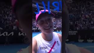 Pov Youre A Camera At The Australian Open Waiting For Iga Swiatek To Write Her Message