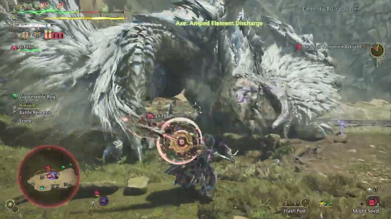 [MHWilds] Tempered Arkveld 3'42 5♢ | Charge Blade | Wounded Hollow