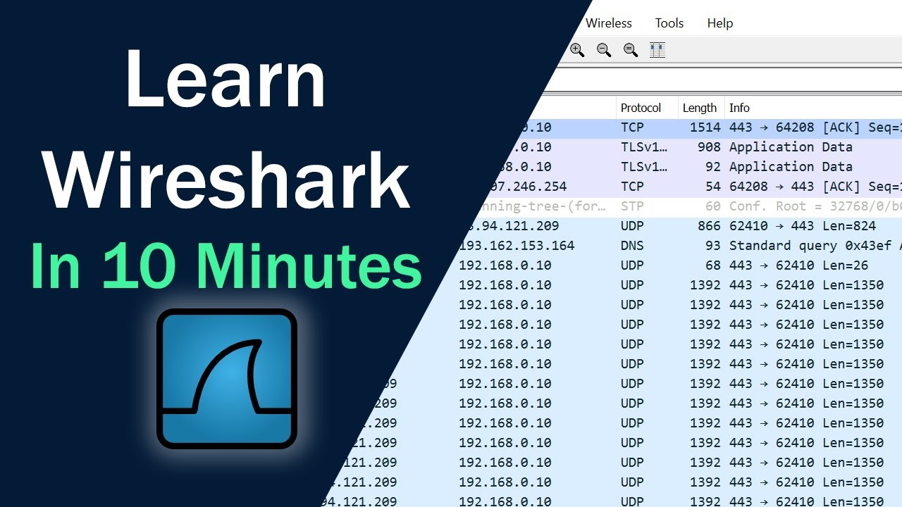 Learn Wireshark In 10 Minutes - Wireshark Tutorial For Beginners