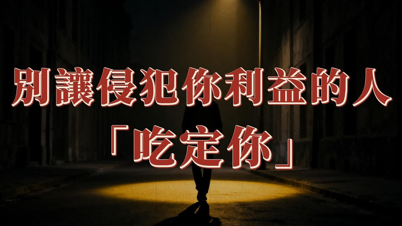 一定別讓侵犯你利益的人吃定你