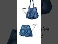 How I sewed a tote bag out of a skirt #fashionstudents #sewingshorts #fashiondesigners #fashiontrend