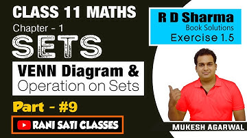 Class 11 Maths -RD Sharma | Chapter 1- SETS | Part #9 - Venn Diagram & Operation on Sets