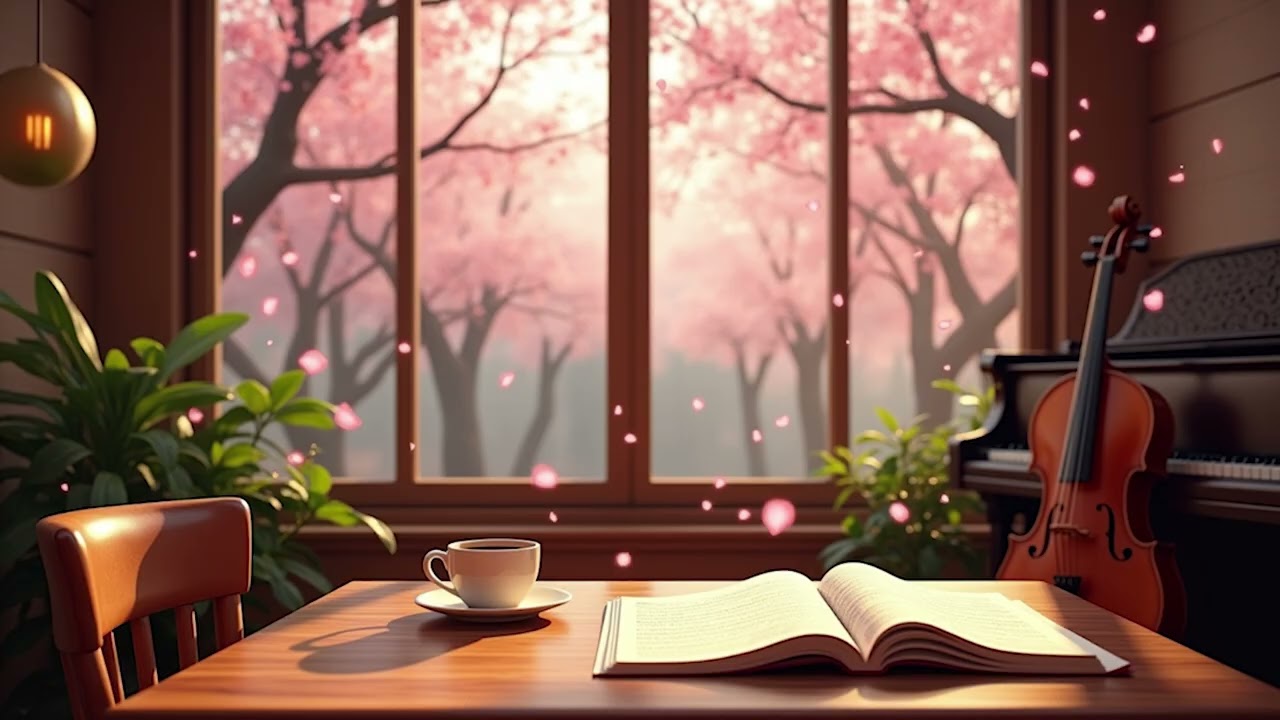 벚꽃 산책 재즈 20곡 | 봄 시즌 Piano Violin BGM