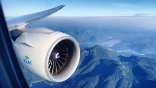 KLM 777 AMS to YVR | Full Takeoff & Landing + Stunning Mountains | No Music | Cabin Ambience | [4K]