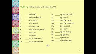 Celebrity LAB EXERCISE SET 1: EXERCISE #3 --- ENHANCE THE SPELLING OF K, C, Q, TS and TX Profile