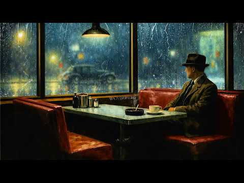 you're a lone detective in a rainy diner 🕵 | 2 hours of 1950s jazz noir to relax