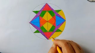 How to draw a geometric circle design||geometric pattern# geometric design#Art&Beyond