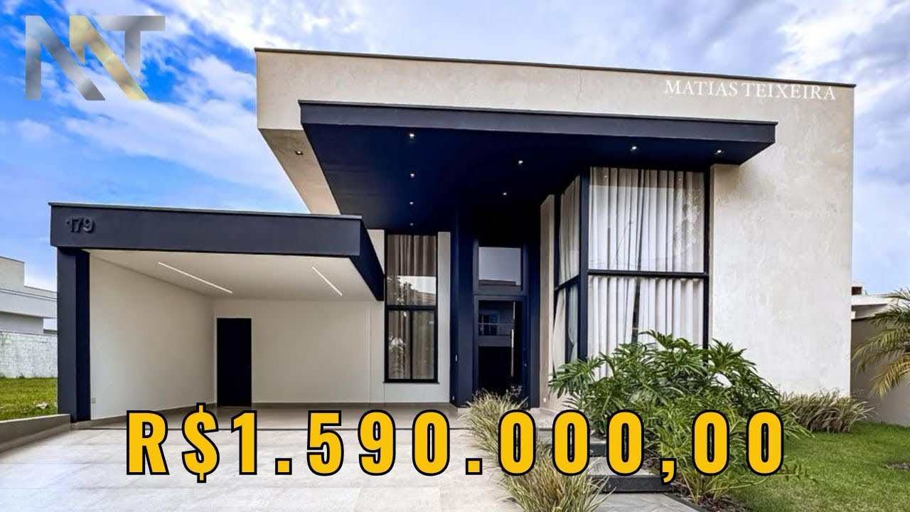 CASA ALTO PADRÃO NO OUROVILLE EM TAUBATÉ - PORTEIRA FECHADA - 3 SUÍTES E TERRENO 360m