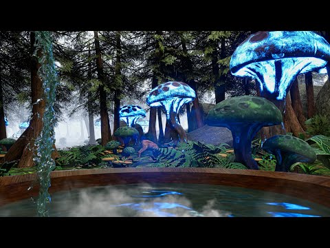 Fantasy Forest Bath | Bathhouse, Hot Spring | Sound Bubbles for Sleep | Sleep Healing Sounds