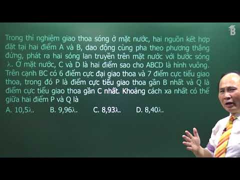 Video Cách giải kì dị cho bài toán giao thoa sóng cơ trong... - YouTube