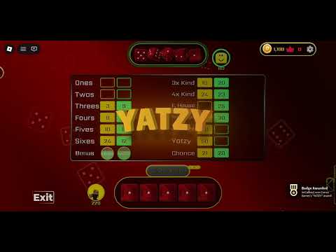 Playing Roblox - Yatzy! (No commentary)
