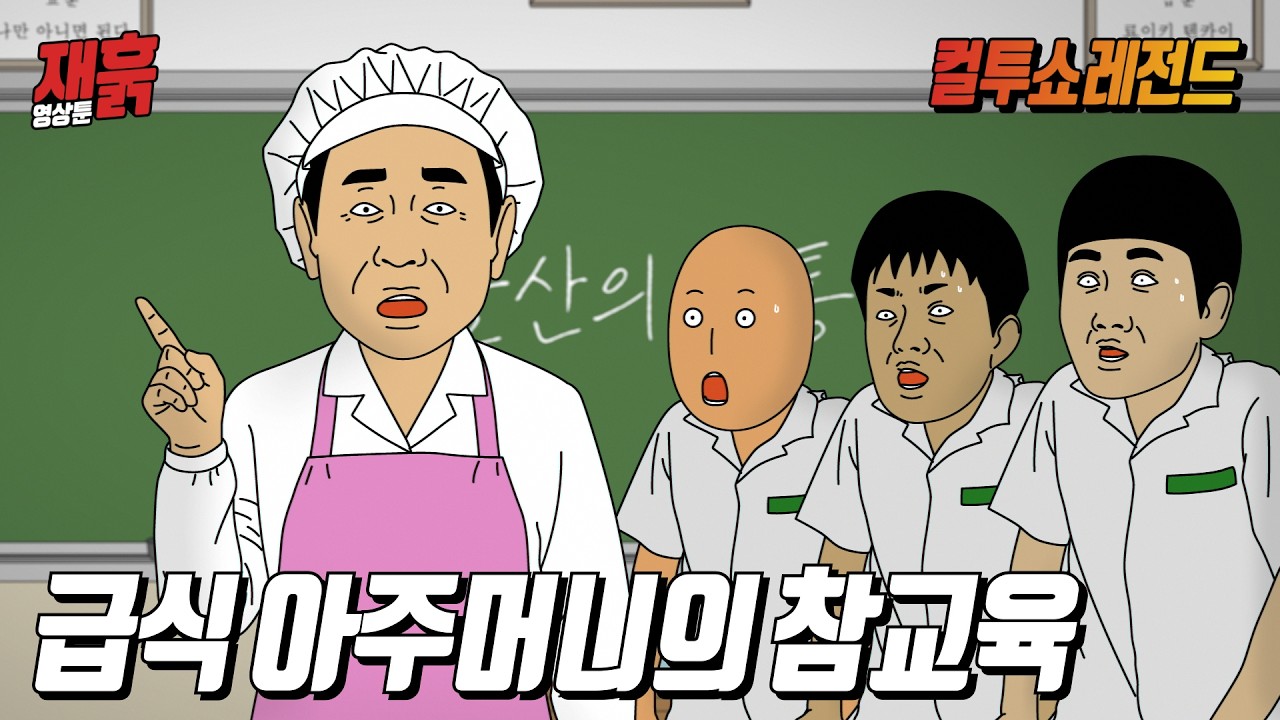 선생님한테 급으로 섭외당해서 수업하게 된 급식 아주머니 | 컬투쇼 영상툰