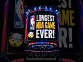 🏀 The Longest NBA Game Ever Lasted 78 Minutes! 🤯 #basketball #basketballfacts #nba #viral #dunk