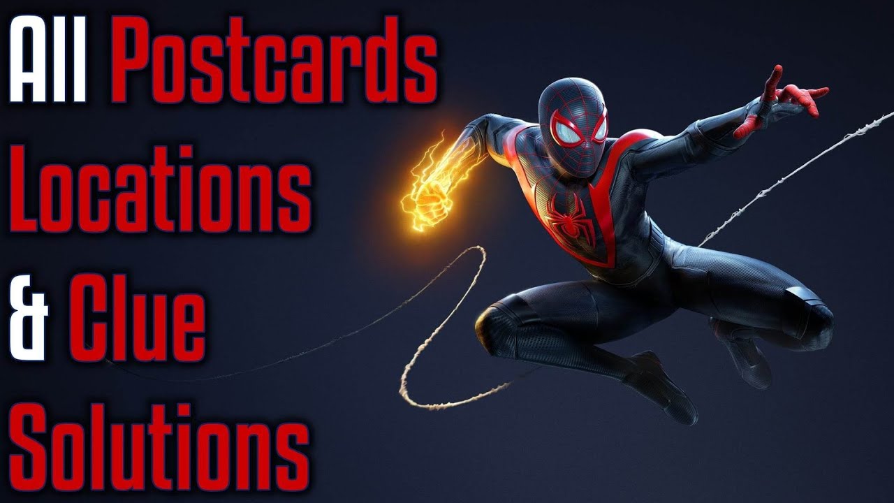 ALL POSTCARD LOCATIONS AND CLUES SOLVED!! SpiderMan Miles Morales