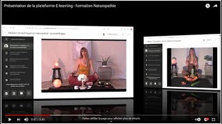 Présentation de la plateforme E-learning - formation Naturopathie