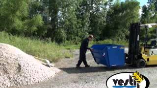 HDROP Self-Dumping Steel Hoppers with Fold Down Front