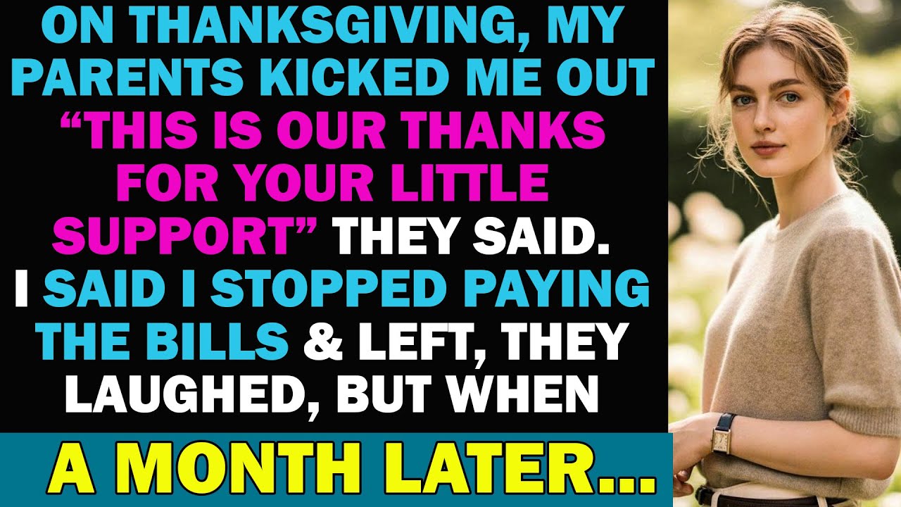 My Parents Kicked Me Out,On Thanksgiving, “This Is Our Thanks For Your Little Support...