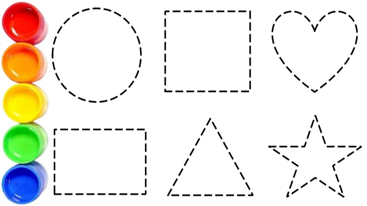 Making shape singing and shape drawing painting colour learn for kids || education video 