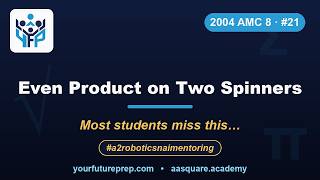 2004 AMC 8 – Problem 21: Even Product on Two Spinners | Your Future Prep