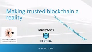 Automatic Detection of Vulnerabilities in Smart Contracts - Mooly Sagiv