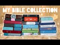My bible collection  journaling reading study bibles  some funny stories