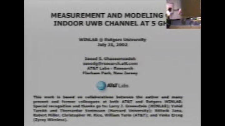 WINLAB Seminar - Saeed Ghassemzadeh "Measurement a...