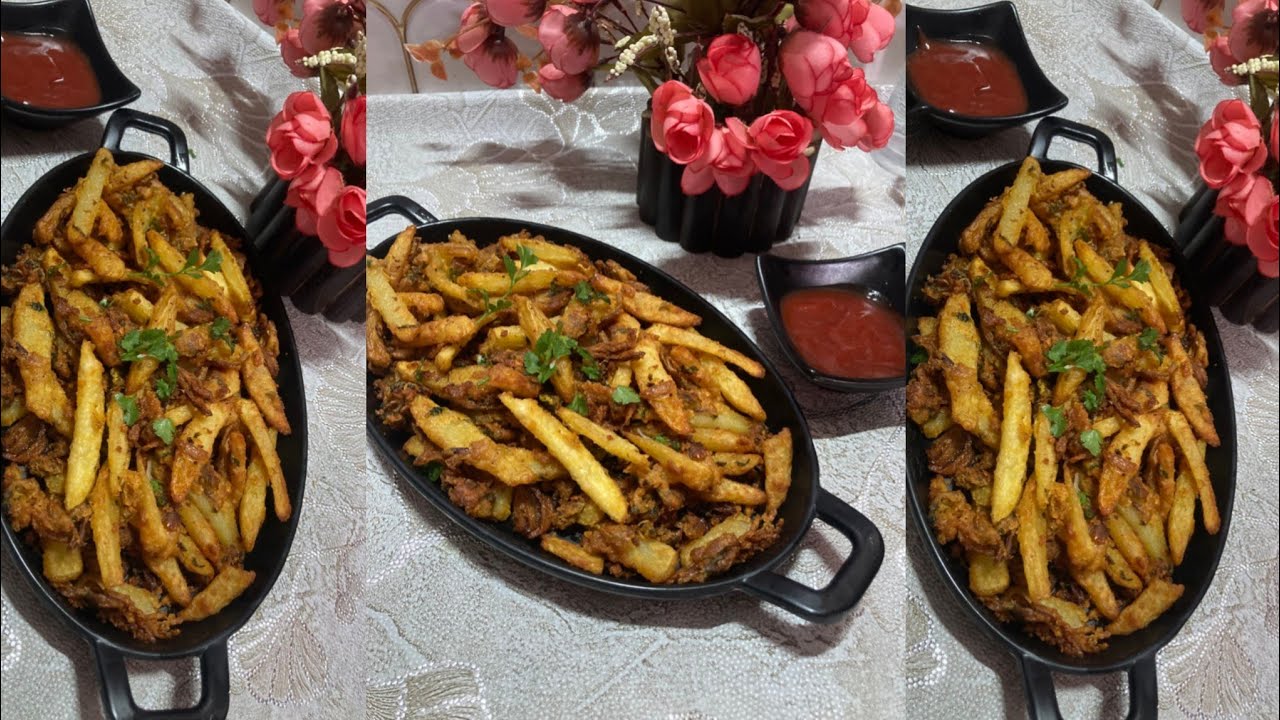 Majedaar crispy fries onion pkode/ jhatpat ban jane wale pkode