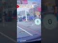 Ramp trap makes scooter rider nearly flip over at shop entrance