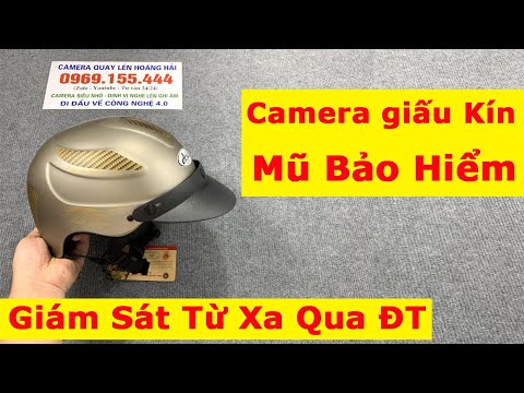 Mũ camera – Camera siêu nhỏ ngụy trang mũ bảo hiểm cực kì kín đáo pin 15 tiếng quay phim 4K siêu nét