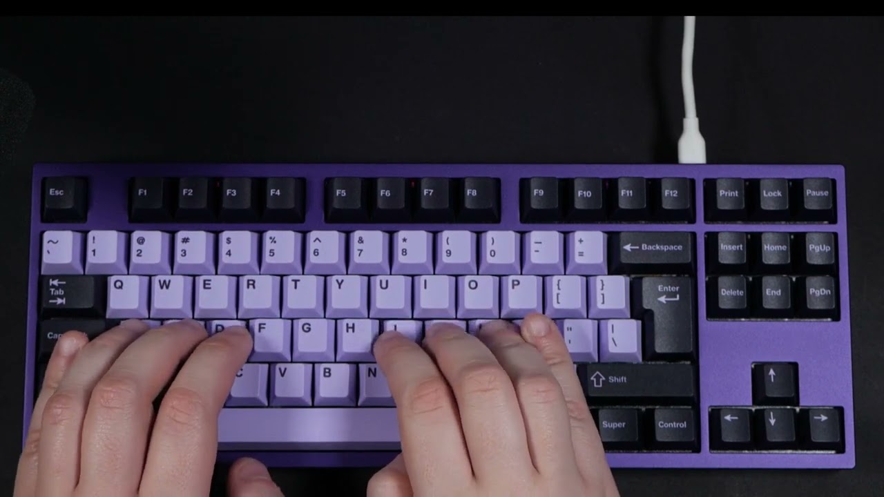 Typing test - Dark Purple KBD8X mk2 custom mechanical keyboard
